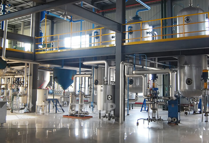 Usine de raffinage d'huile de palme
